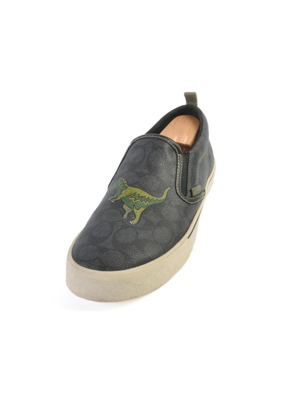 Coach Rexy Dinosaur Signature Canvas Slip-On Sneakers 11 36932
